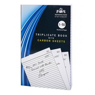 A5 Triplicate Book - 50 Sheets with Carbon Sheet - 20.5x12.5cm