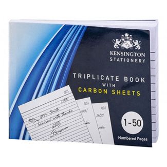 A6 Triplicate Book - 50 Sheets with Carbon Sheet - 10x12.5cm