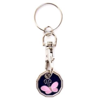 Trolley Coin New Butterfly Keyring