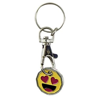 Trolley Coin Heart Eyes Keyring 