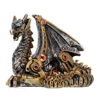Mechanical Hatchling Steampunk Dragon Figurine 11cm 