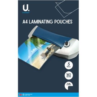 U. A4 Laminating Pouches 5 Pack