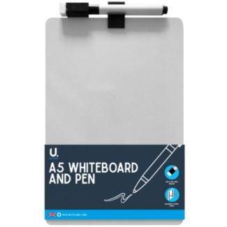 U. A5 Magnetic Whiteboard and Dry Erase Pen with Eraser Top