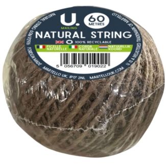 U. Mailing Natural String - 60 Metres 