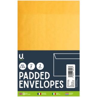 U. Mailing Padded Envelopes Peel & Seal - 2 Pcs (Size F - 220x340mm)