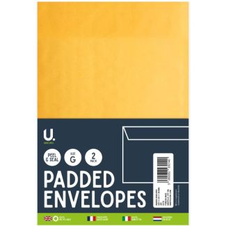 U. Mailing Padded Envelopes Peel & Seal - 2 Pcs (Size G - 230X340mm)