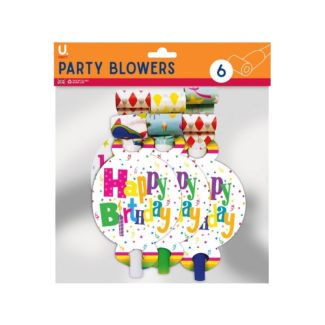U. Party Happy Birthday Party Blowers 6pcs