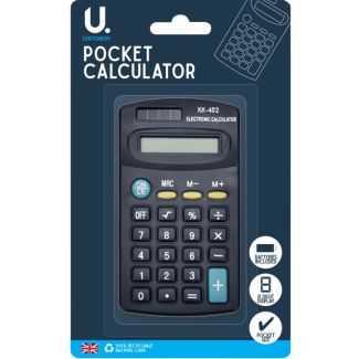 U. Pocket Calculator - 8 Digit Display