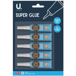 U. 5pcs Super Glue -  Quick Dry (3g Tube)