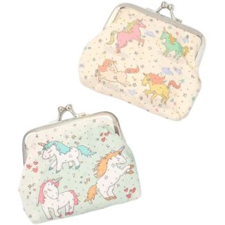 Fluffy Teddy Bear Face Zip Purse - Assorted - 9x8cm