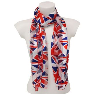 Union Jack Multi Flag Satin Scarf