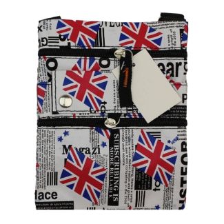 Newspaper Design Cross Body Bag 