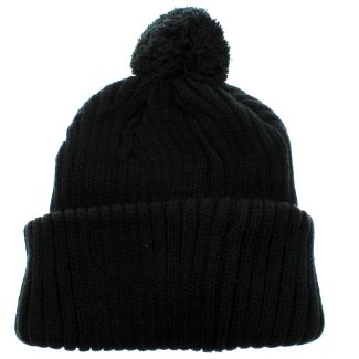 Unisex Pom Pom Hat - Black