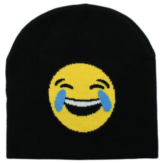 Unisex Emoji Beanie Hat - Crying with Laughter