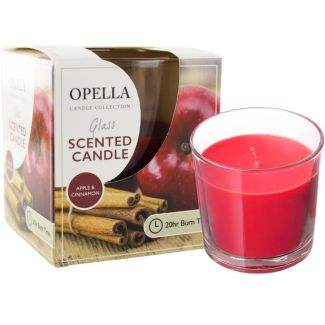 Opella Glass Scented Candle - Apple & Cinnamon 