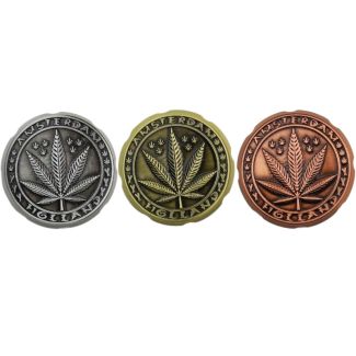 Wholesale Pocket Size 3-Part Silver Leaf Design Metal Handmuller - Asst. 