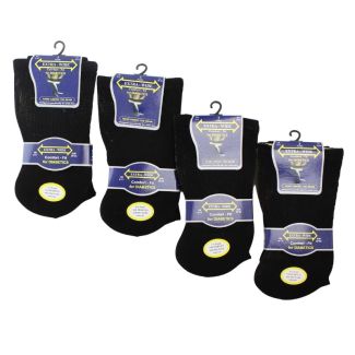 Men's Extra Wide Comfort Fit Diabetic Socks (3 Pack) - Black (6-11)