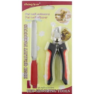 Pet Grooming Tools (Clipper - 15.5cm & File - 13.5cm)