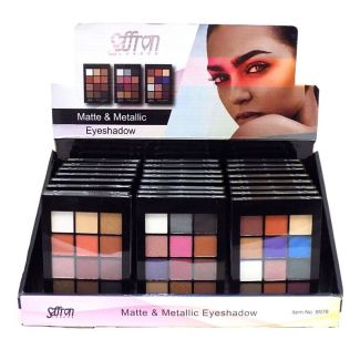 Saffron Mate & Metallic Eyeshadow Palette-Assorted Colours 