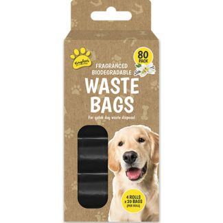Fragranced Biodegradable Poo Bags - Assorted  (Pack of 80)