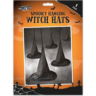 Spooky  Hanging Witch Hats - Pack of 8