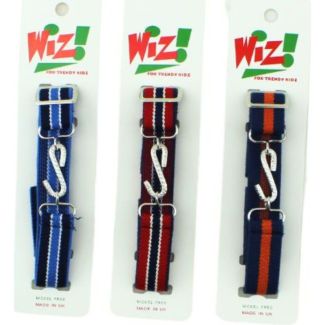 Children's Elastic Belts with Adjustable Buckle - Striped (Bright Ast)