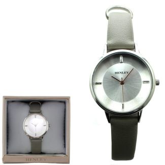 Wholesale Henley Ladies Analogue Watch- Grey/Silver