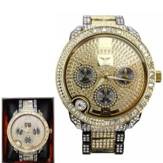 Wholesale Men's NY London Two Tone Watch - Gold / Black