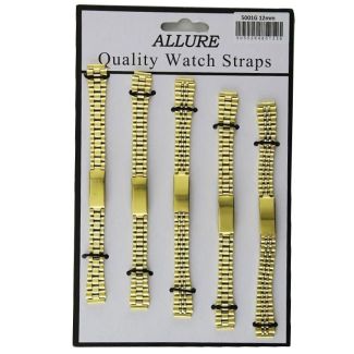 wholesale Allure Metal Bracelets Watch Straps - Gold - 14mm Wholesale 
