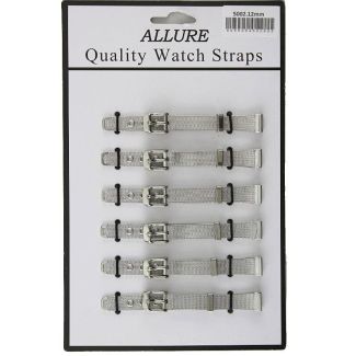 wholesale Allure Silver Mesh Metal Watch Straps- Ladies (12mm) 