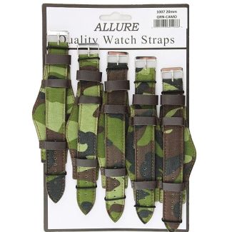 Wholesale Allure Camo Watch Straps Grey - 20mm