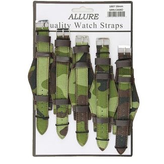 Allure Military Camo Watch Straps Grey - 18mm