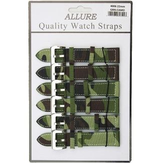 Wholesale Green Camo Military Nylon Watch Straps - 22mm