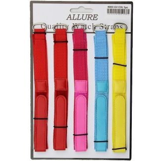 Wholesale Allure Girls Colour Velcro Watch Straps - Assorted Colours - 14mm