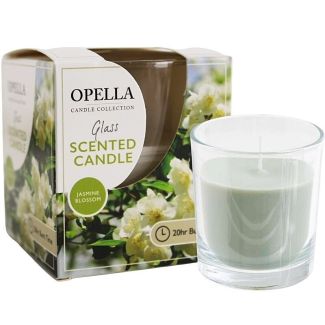 Opella Glass Scented Candle - Jasmine Blossom 