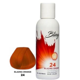 Bling Shining Semi-Permanent Hair Dye- Blazing Orange (24)