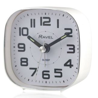 Wholesale Ravel Quartz Alarm Clock - White 