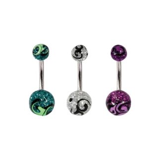 Glitterball Belly Bar - Assorted 