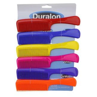 Wholesale Duralon Hair Comb with Handle -  Dark Assortment 