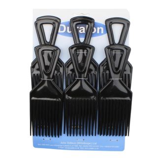 Duralon Afro Comb - Black (17.5cm)
