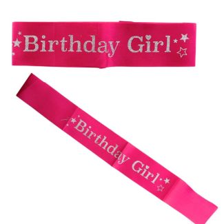 "Birthday Girl" Pink Sash