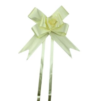 10pcs Pull Bow Flower Ivory Ribbon - 50mm