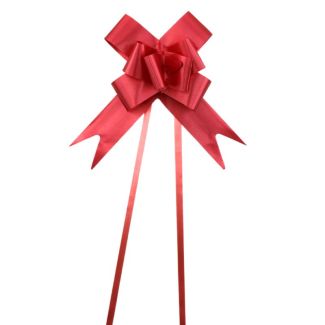 10pcs Pull Bow Flower Red Ribbon - 30mm
