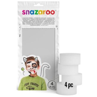 Snazaroo High Definition Face Paint Sponges - Set of 4