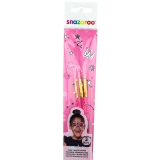Snazaroo Pink Paint Brushes -  Set of 3
