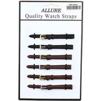 Allure Lizard Grain Leather Watch Straps - Asst. - 10mm