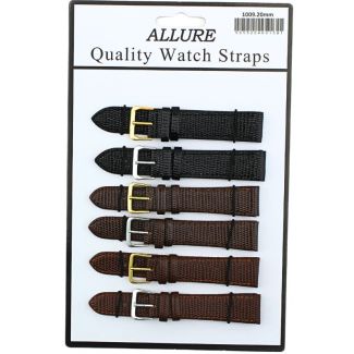 Allure Lizard Grain Leather Watch Straps - Asst. - 20mm