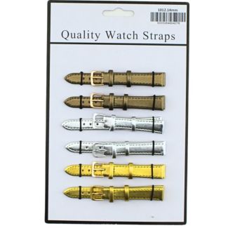 Allure Leather Watch Straps - Asst. Buckles & Colours - 14mm