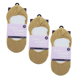 Ladies Invisible Liner Socks (3 Pack) 
