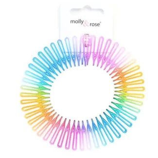 Molly & Rose Zig Zag Hair Flexible Comb - Rainbow